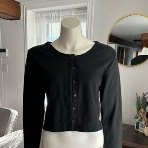 Vintage 90's Casino Ribbed Knit Cropped Cardigan